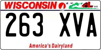 WI license plate 263XVA