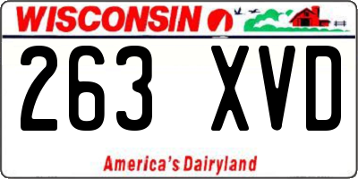 WI license plate 263XVD