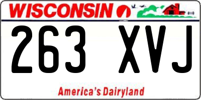 WI license plate 263XVJ
