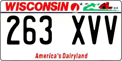 WI license plate 263XVV