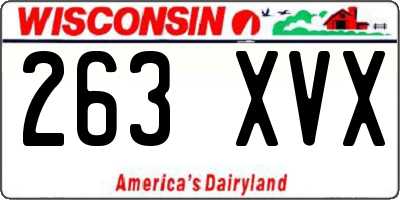 WI license plate 263XVX