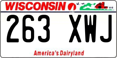 WI license plate 263XWJ