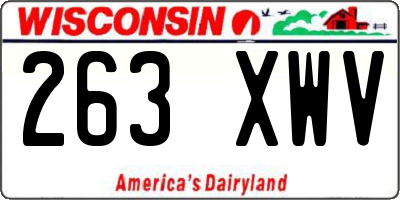 WI license plate 263XWV