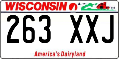 WI license plate 263XXJ