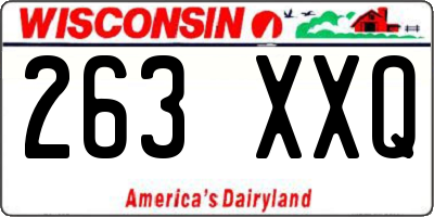 WI license plate 263XXQ
