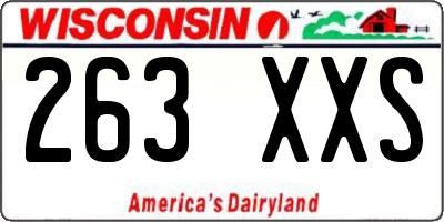 WI license plate 263XXS