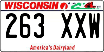 WI license plate 263XXW