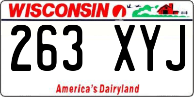 WI license plate 263XYJ