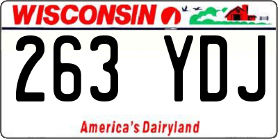 WI license plate 263YDJ