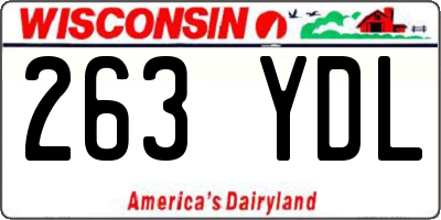 WI license plate 263YDL