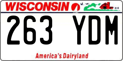 WI license plate 263YDM