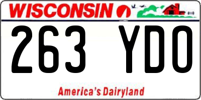 WI license plate 263YDO
