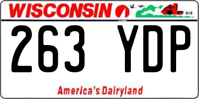 WI license plate 263YDP