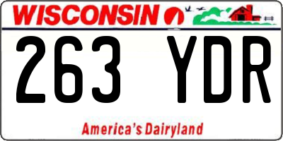 WI license plate 263YDR