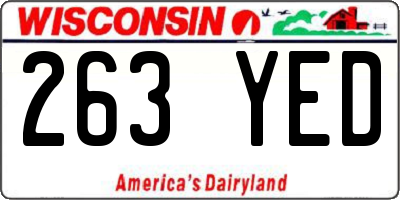 WI license plate 263YED