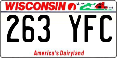 WI license plate 263YFC