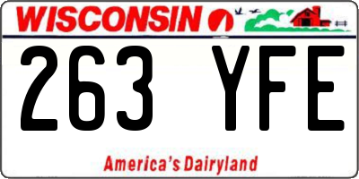 WI license plate 263YFE