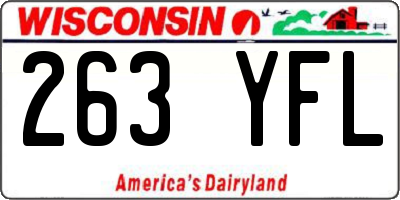 WI license plate 263YFL