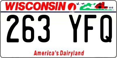 WI license plate 263YFQ