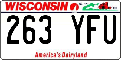 WI license plate 263YFU