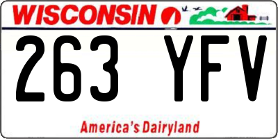 WI license plate 263YFV