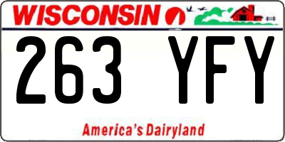WI license plate 263YFY