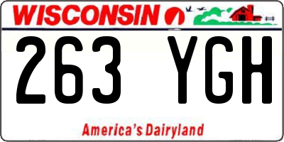 WI license plate 263YGH