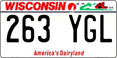 WI license plate 263YGL