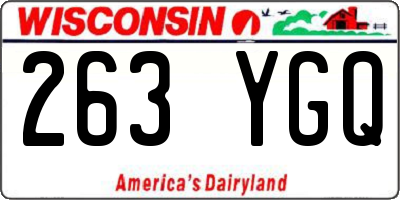WI license plate 263YGQ