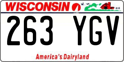 WI license plate 263YGV