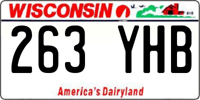 WI license plate 263YHB