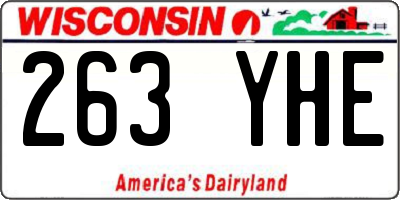 WI license plate 263YHE