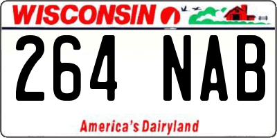 WI license plate 264NAB