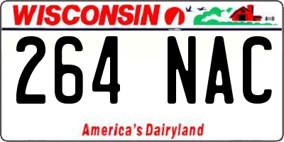 WI license plate 264NAC