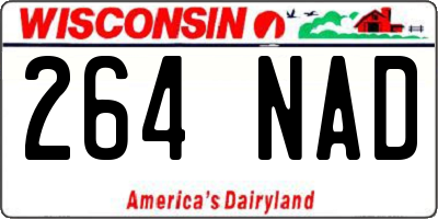 WI license plate 264NAD