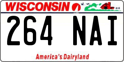 WI license plate 264NAI