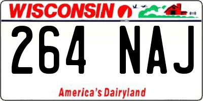 WI license plate 264NAJ