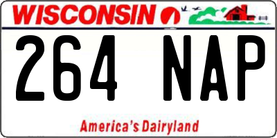 WI license plate 264NAP