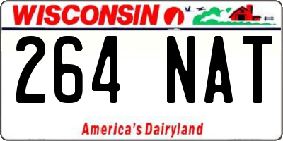 WI license plate 264NAT