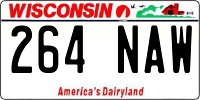 WI license plate 264NAW