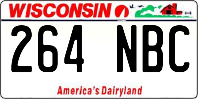 WI license plate 264NBC