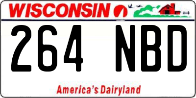 WI license plate 264NBD
