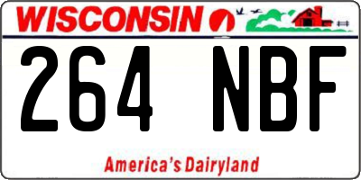 WI license plate 264NBF
