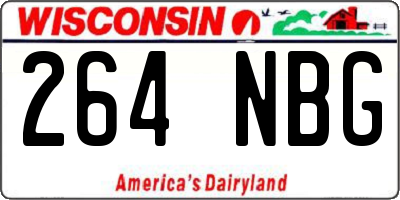 WI license plate 264NBG