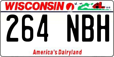 WI license plate 264NBH