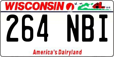 WI license plate 264NBI