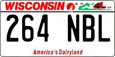 WI license plate 264NBL
