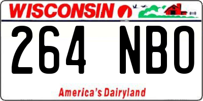 WI license plate 264NBO