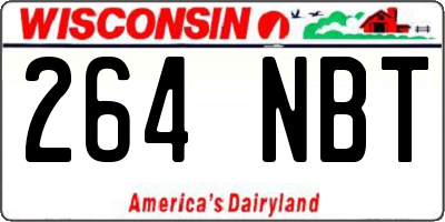 WI license plate 264NBT