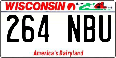 WI license plate 264NBU